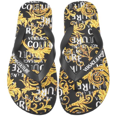 versace jeans couture flip flops